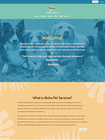 Aloha Pet Services Webpage